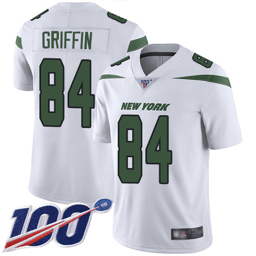 New York Jets Limited White Youth Ryan Griffin Road Jersey NFL Football #84 100th Season Vapor Untouchable->youth nfl jersey->Youth Jersey